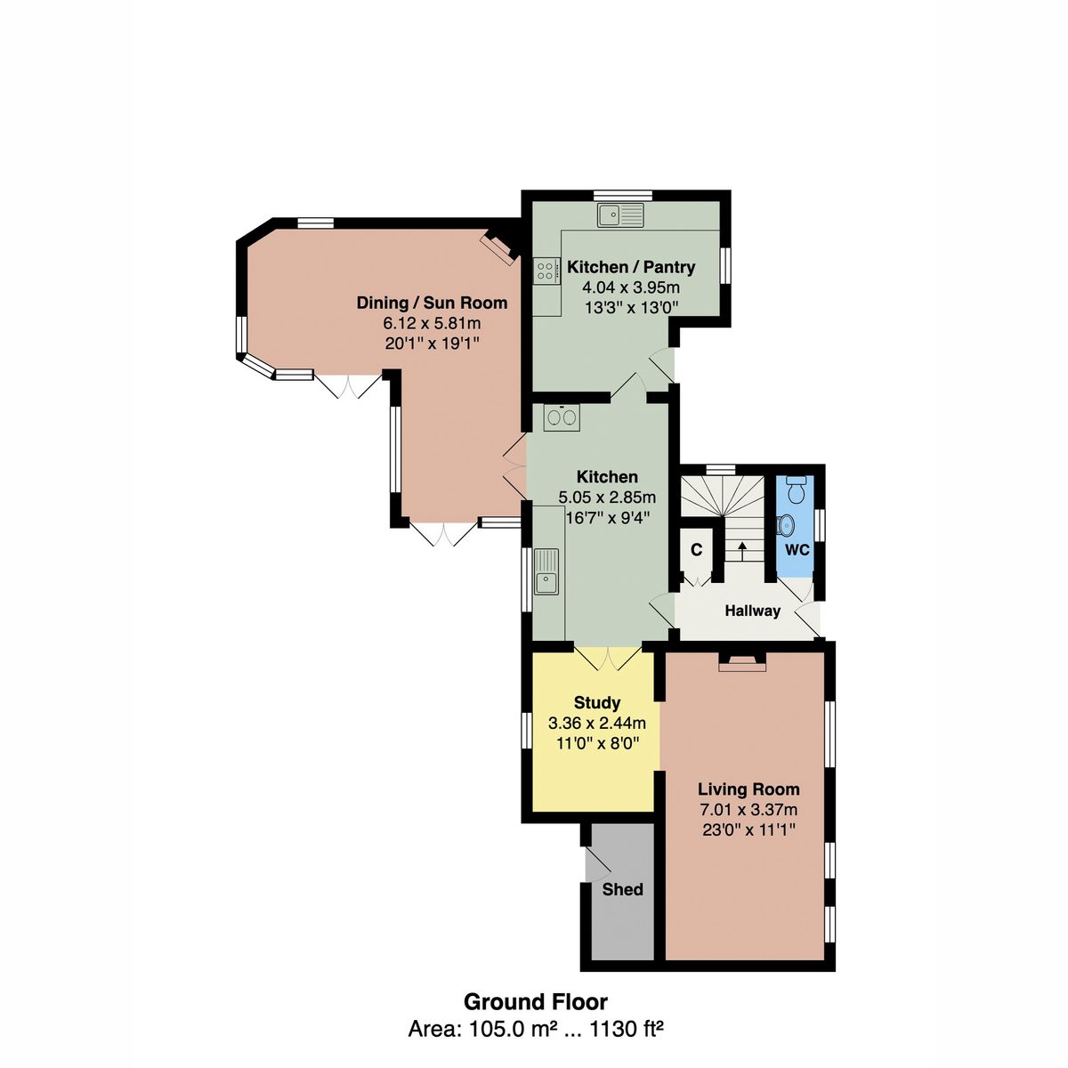 Croft Cottage, Hartley — plan 1