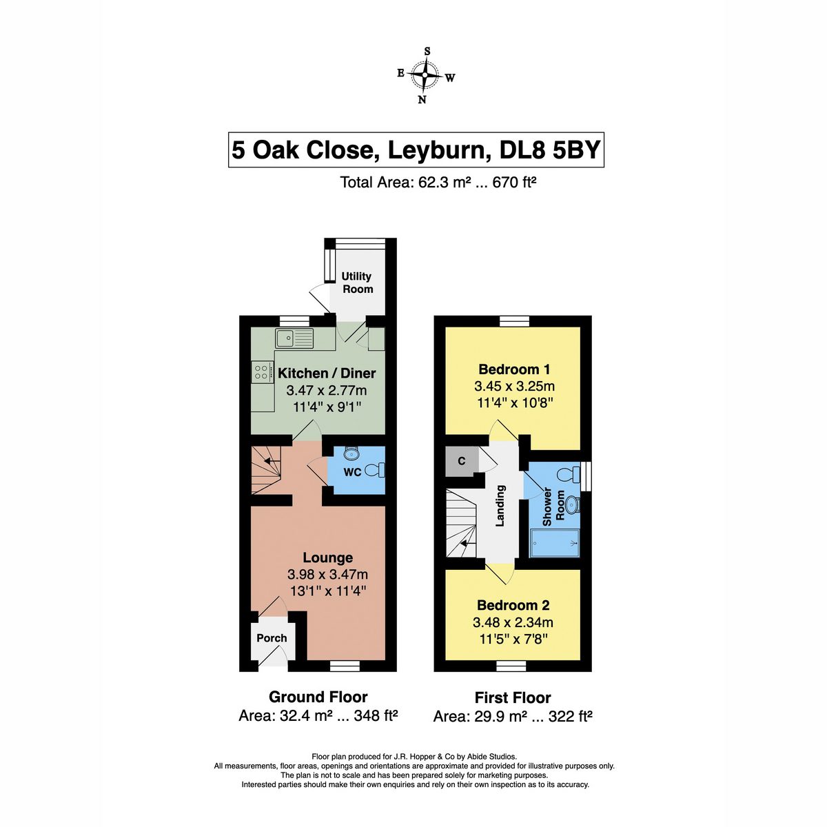 5 Oak Close, Leyburn, DL8 5BY — plan 2