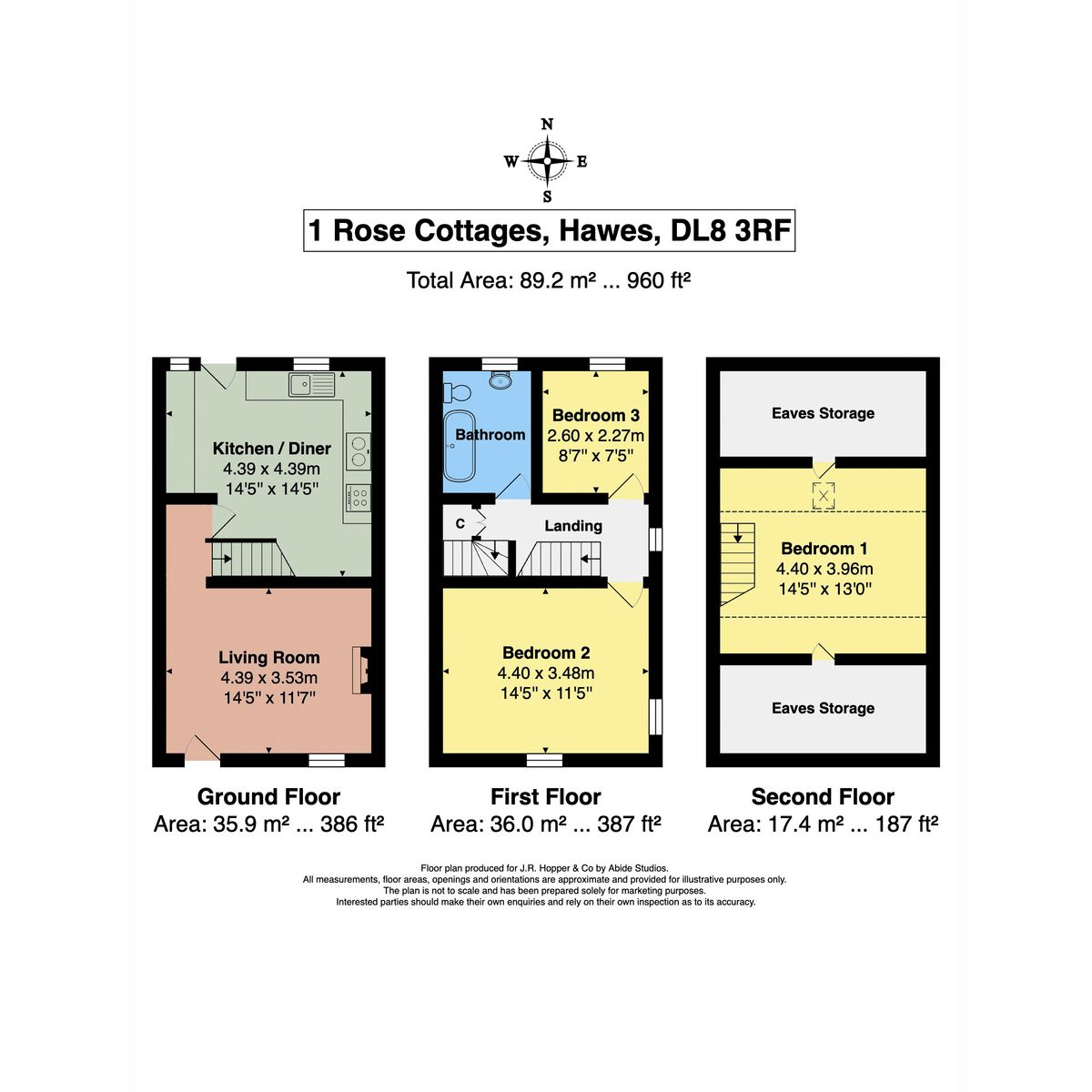 1 Rose Cottages, Hawes — plan 1
